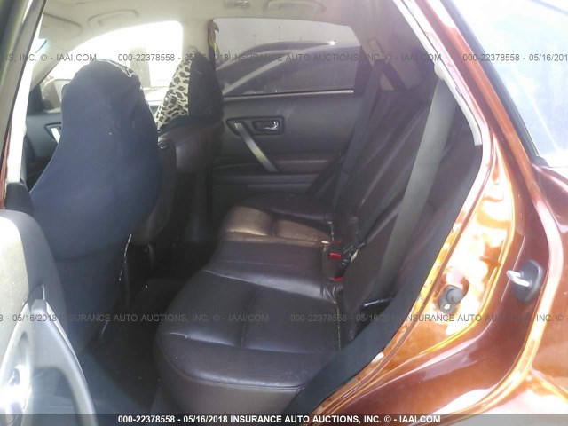 JNRBS08W97X400183 - 2007 INFINITI FX45 ORANGE photo 8