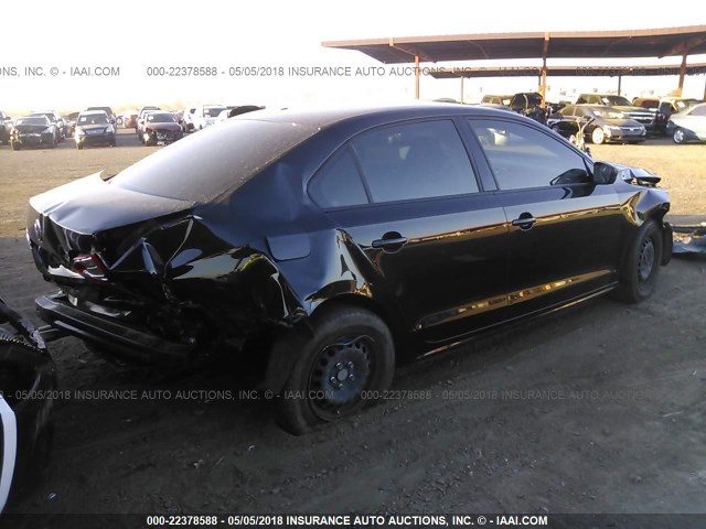 3VW2K7AJ0DM210469 - 2013 VOLKSWAGEN JETTA S BLACK photo 4