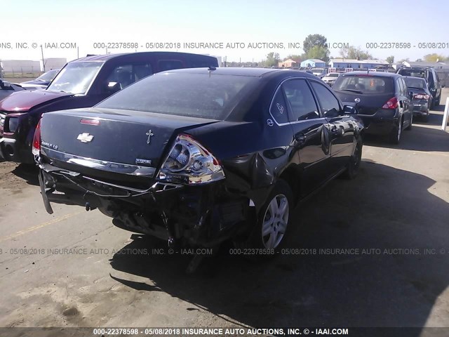 2G1WB58K389236580 - 2008 CHEVROLET IMPALA LS BLACK photo 4