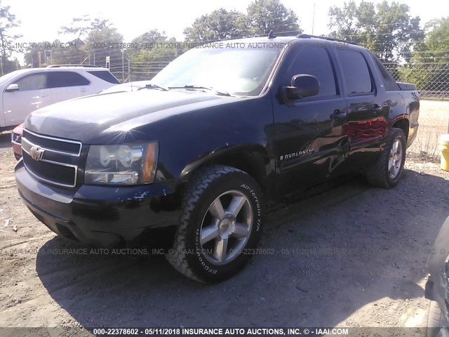 3GNEC12027G183656 - 2007 CHEVROLET AVALANCHE C1500 BLACK photo 2