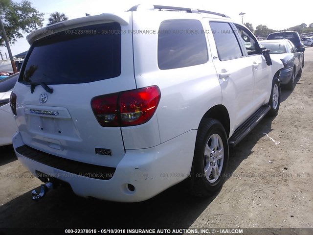 5TDZY5G17FS056664 - 2015 TOYOTA SEQUOIA SR5 WHITE photo 4