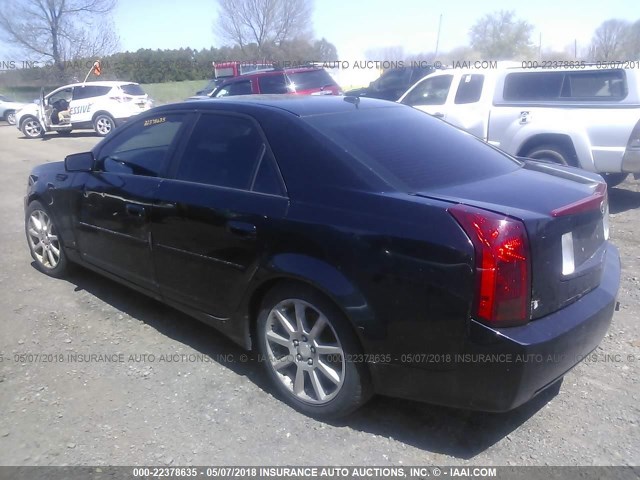 1G6DP577270118707 - 2007 CADILLAC CTS HI FEATURE V6 BLACK photo 3