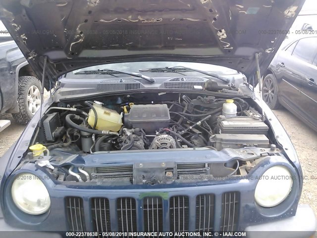 1J4GK48KX3W541218 - 2003 JEEP LIBERTY SPORT/FREEDOM მუქი ლურჯი ფოტო 10