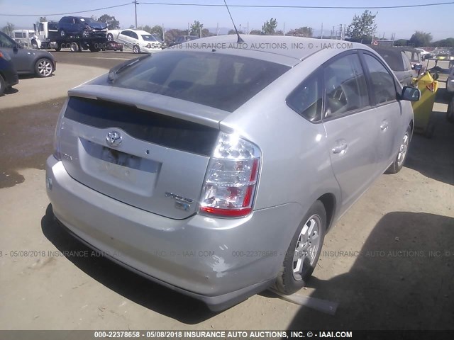 JTDKB20U963149421 - 2006 TOYOTA PRIUS SILVER photo 4