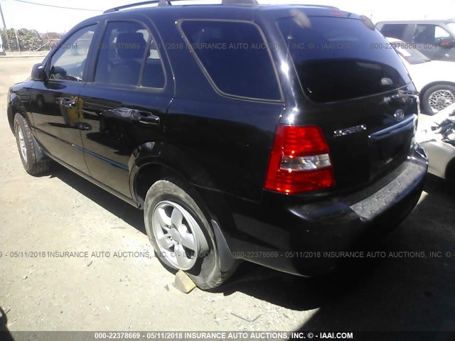 KNDJD735685775409 - 2008 KIA SORENTO EX/LX BLACK photo 3