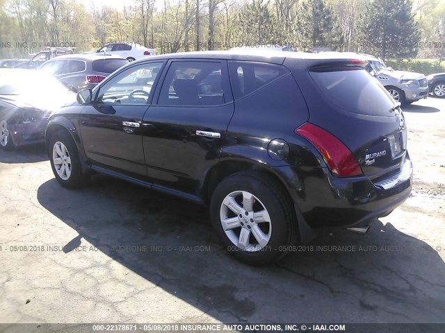 JN8AZ08W47W644311 - 2007 NISSAN MURANO SL/SE/S BLACK photo 3