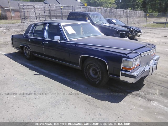 1G6DW51Y2KR726199 - 1989 CADILLAC BROUGHAM BLUE photo 1