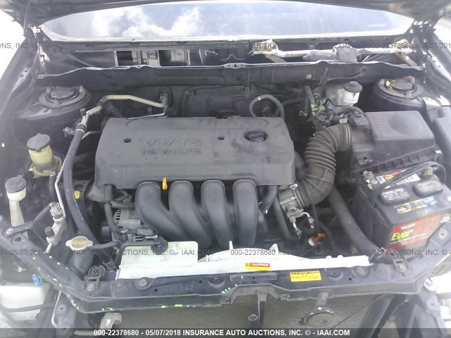 2T1KR32EX5C380082 - 2005 TOYOTA COROLLA MATRIX XR BLACK photo 10