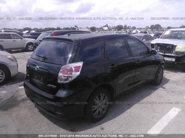 2T1KR32EX5C380082 - 2005 TOYOTA COROLLA MATRIX XR BLACK photo 4