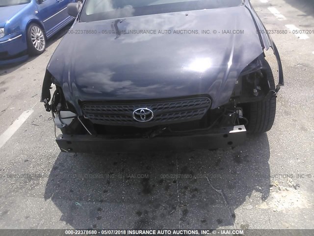 2T1KR32EX5C380082 - 2005 TOYOTA COROLLA MATRIX XR BLACK photo 6