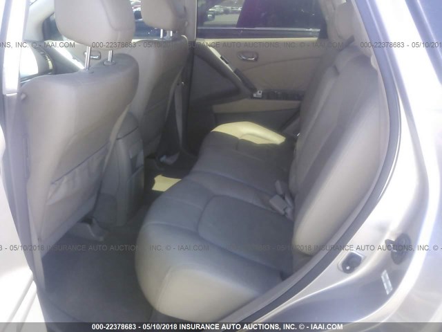 JN8AZ18U29W023799 - 2009 NISSAN MURANO S/SL GOLD photo 8