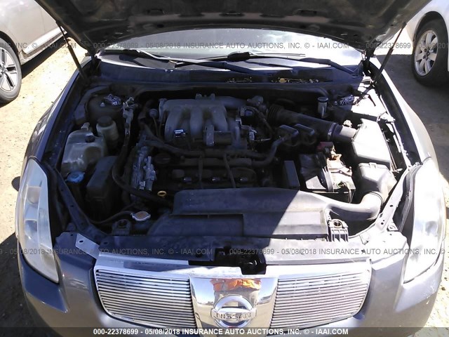 1N4BA41E05C849094 - 2005 NISSAN MAXIMA SE/SL GRAY photo 10