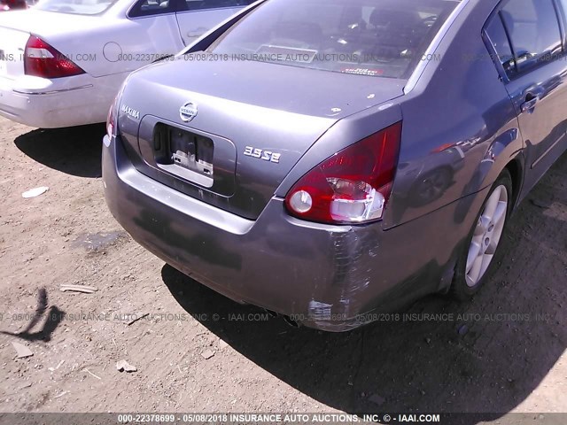 1N4BA41E05C849094 - 2005 NISSAN MAXIMA SE/SL GRAY photo 6