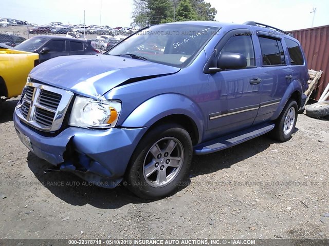 1D8HD48P57F535513 - 2007 DODGE DURANGO SLT Light Blue photo 2