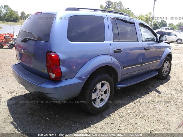 1D8HD48P57F535513 - 2007 DODGE DURANGO SLT Light Blue photo 4