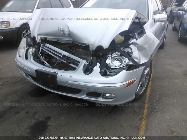 WDBUF87J16X190211 - 2006 MERCEDES-BENZ E 350 4MATIC SILVER photo 6