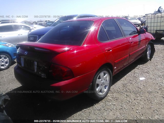 3N1CB51D65L551584 - 2005 NISSAN SENTRA 1.8/1.8S RED photo 4