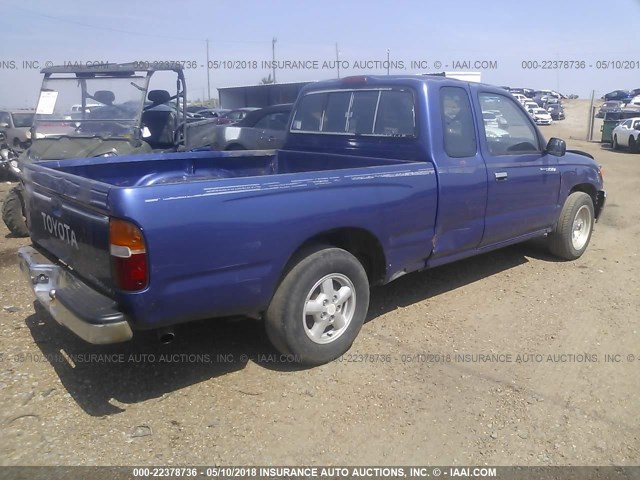 4TAVN52N0TZ118929 - 1996 TOYOTA TACOMA XTRACAB PURPLE photo 4