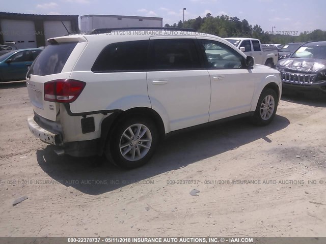 3C4PDCBGXFT682220 - 2015 DODGE JOURNEY SXT WHITE photo 4