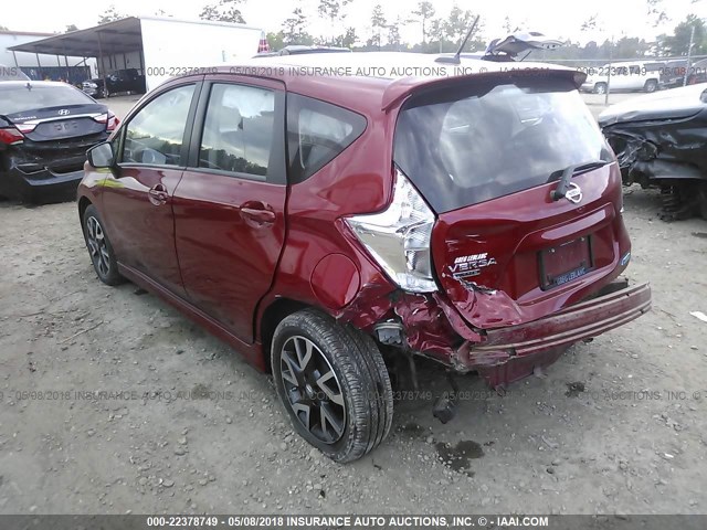 3N1CE2CP4FL445665 - 2015 NISSAN VERSA NOTE S/S PLUS/SV/SL/SR RED photo 3