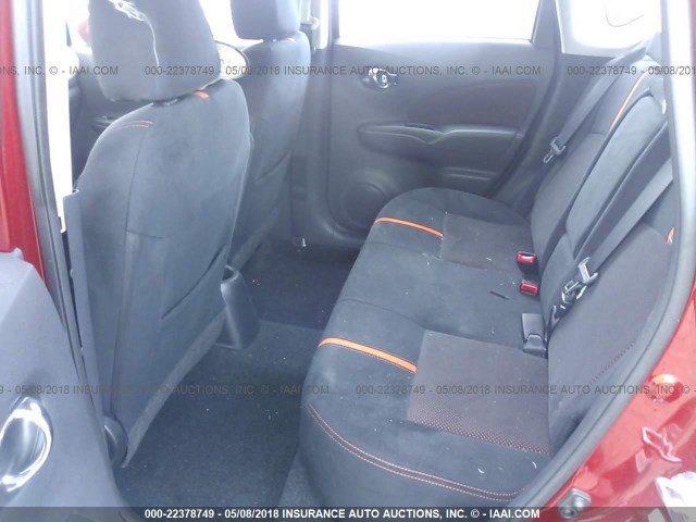 3N1CE2CP4FL445665 - 2015 NISSAN VERSA NOTE S/S PLUS/SV/SL/SR RED photo 8