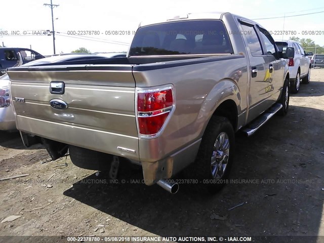 1FTFW1CF7BFC62290 - 2011 FORD F150 SUPERCREW GOLD photo 4