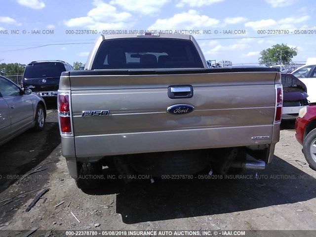 1FTFW1CF7BFC62290 - 2011 FORD F150 SUPERCREW GOLD photo 6