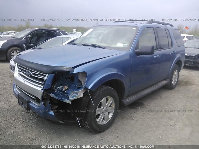 1FMEU73E09UA41773 - 2009 FORD EXPLORER XLT BLUE photo 2