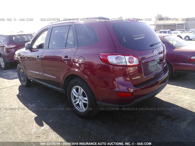 5XYZG3ABXBG067142 - 2011 HYUNDAI SANTA FE GLS RED photo 3