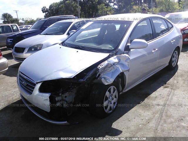 KMHDU46D48U422537 - 2008 HYUNDAI ELANTRA GLS/SE/LIMITED SILVER photo 2