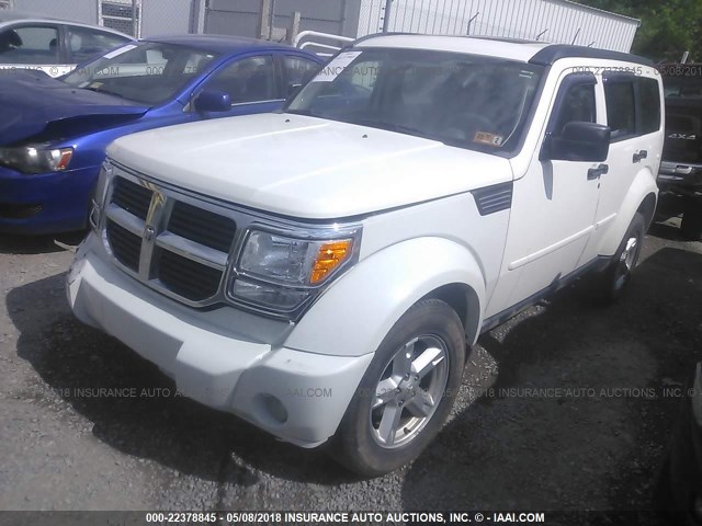 1D8GU28K38W151221 - 2008 DODGE NITRO SXT WHITE photo 2