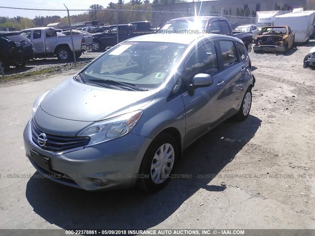 3N1CE2CP7EL351049 - 2014 NISSAN VERSA NOTE S/S PLUS/SV/SL GRAY photo 2