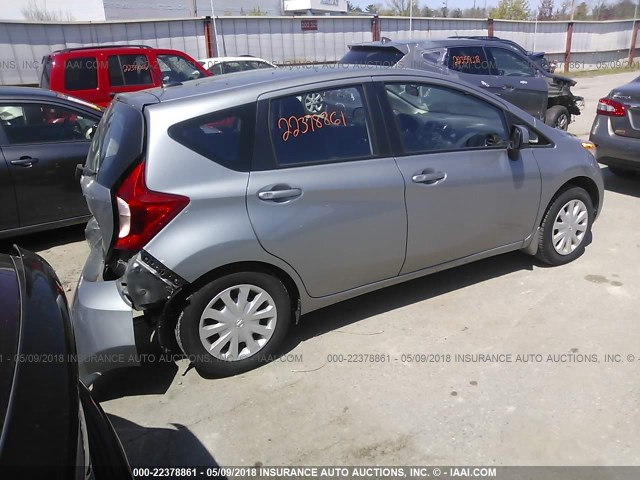 3N1CE2CP7EL351049 - 2014 NISSAN VERSA NOTE S/S PLUS/SV/SL GRAY photo 4