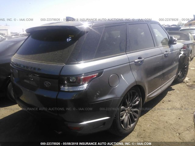 SALWV2FV0HA678160 - 2017 LAND ROVER RANGE ROVER SPORT HSE DYNAMIC GRAY photo 4