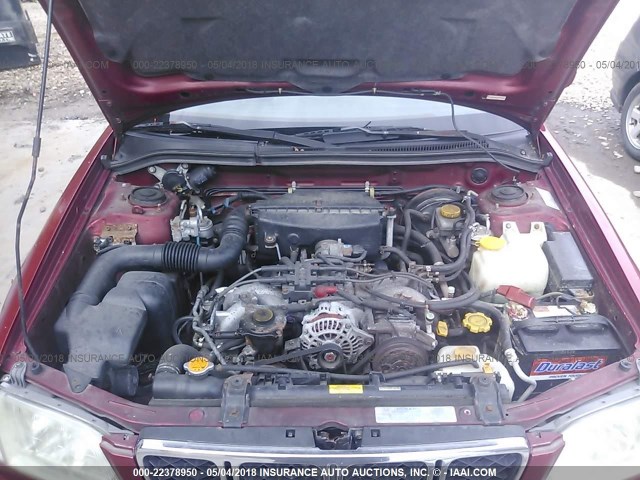 JF1SF65641H724712 - 2001 SUBARU FORESTER S 红色 照片 10