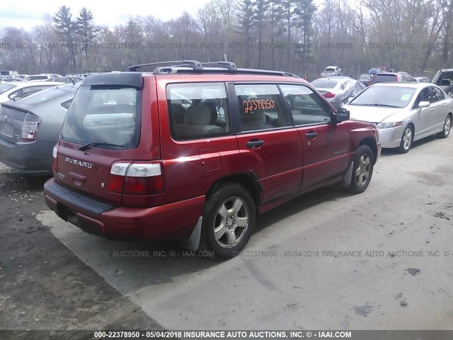 JF1SF65641H724712 - 2001 SUBARU FORESTER S 红色 照片 4