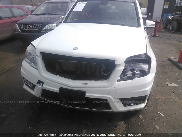 WDCGG8HB6AF490998 - 2010 MERCEDES-BENZ GLK 350 4MATIC WHITE photo 6