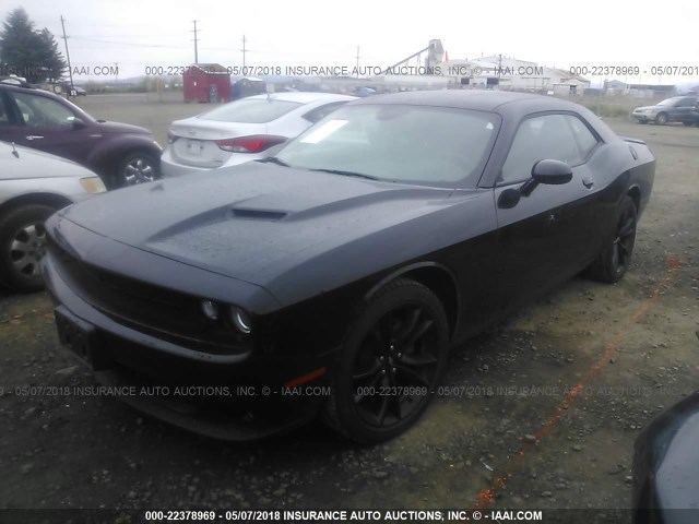 2C3CDZAG2HH636433 - 2017 DODGE CHALLENGER SXT BLACK photo 2