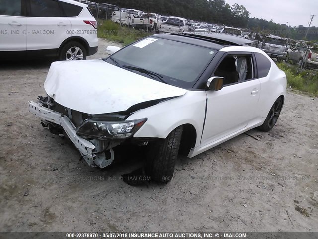 JTKJF5C72D3062991 - 2013 TOYOTA SCION TC WHITE photo 2