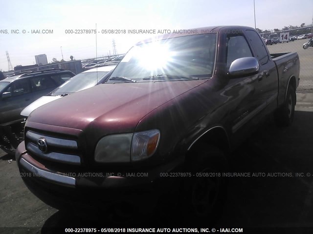 5TBRU34146S476332 - 2006 TOYOTA TUNDRA ACCESS CAB SR5 RED photo 2