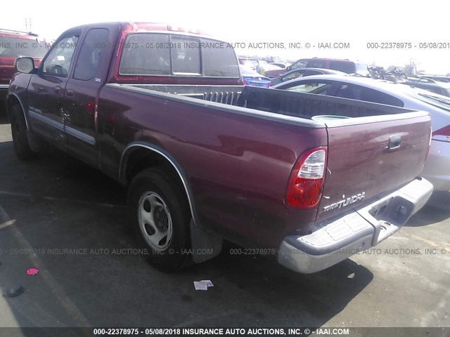 5TBRU34146S476332 - 2006 TOYOTA TUNDRA ACCESS CAB SR5 RED photo 3