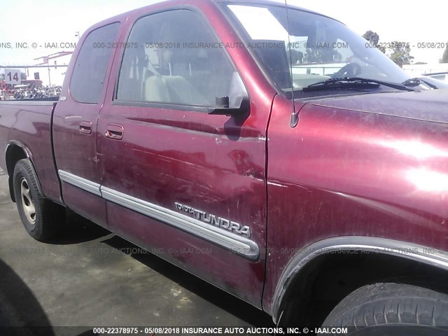 5TBRU34146S476332 - 2006 TOYOTA TUNDRA ACCESS CAB SR5 RED photo 6