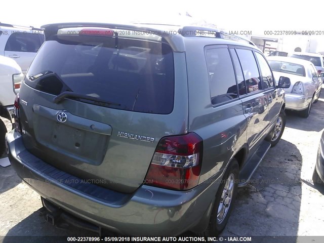 JTEGP21A970138901 - 2007 TOYOTA HIGHLANDER SPORT GREEN photo 4