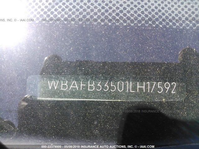 WBAFB33501LH17592 - 2001 BMW X5 4.4I SILVER photo 9