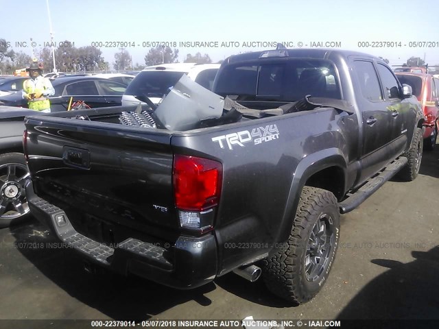 3TMDZ5BN8HM016503 - 2017 TOYOTA TACOMA DBL CAB/SR5/TRD SPORT/OR GRAY photo 4