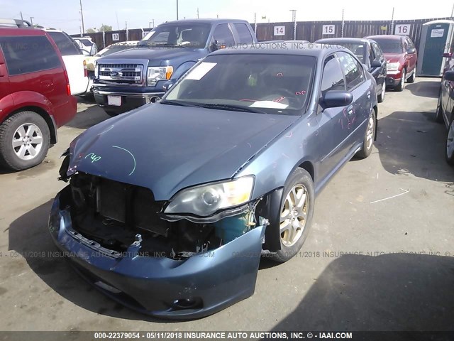 4S3BL626557216350 - 2005 SUBARU LEGACY 2.5I LIMITED BLUE photo 2