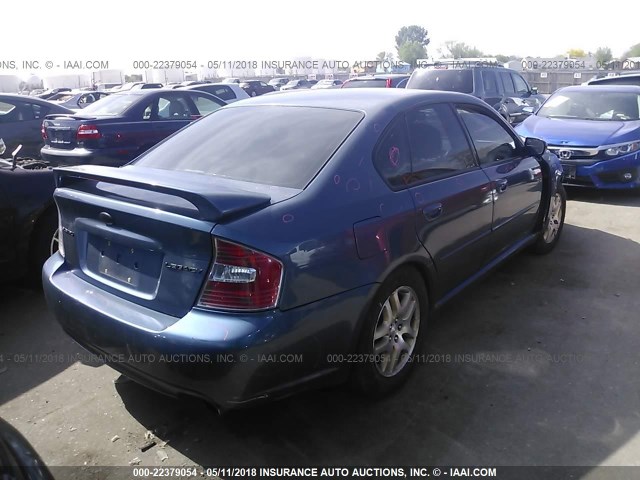 4S3BL626557216350 - 2005 SUBARU LEGACY 2.5I LIMITED BLUE photo 4