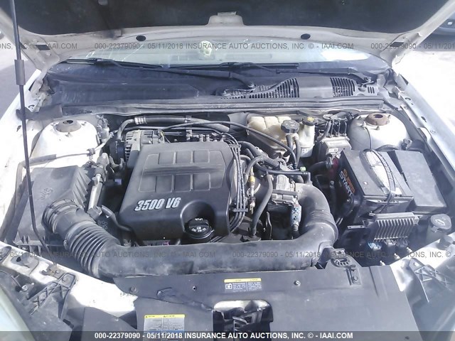 1G1ZT51866F104670 - 2006 CHEVROLET MALIBU LT WHITE photo 10