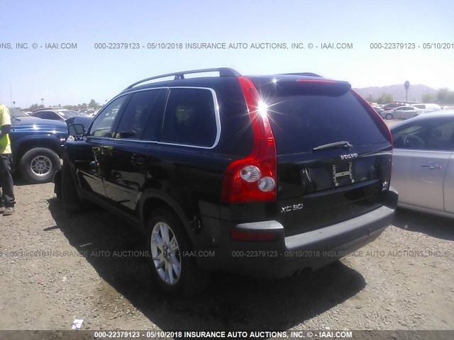 YV1CZ852551190787 - 2005 VOLVO XC90 V8 BLACK photo 3