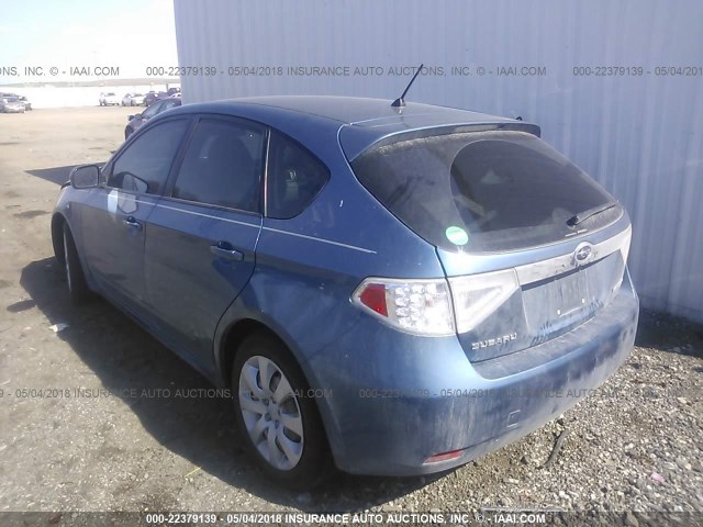 JF1GH61619G803648 - 2009 SUBARU IMPREZA 2.5I BLUE photo 3